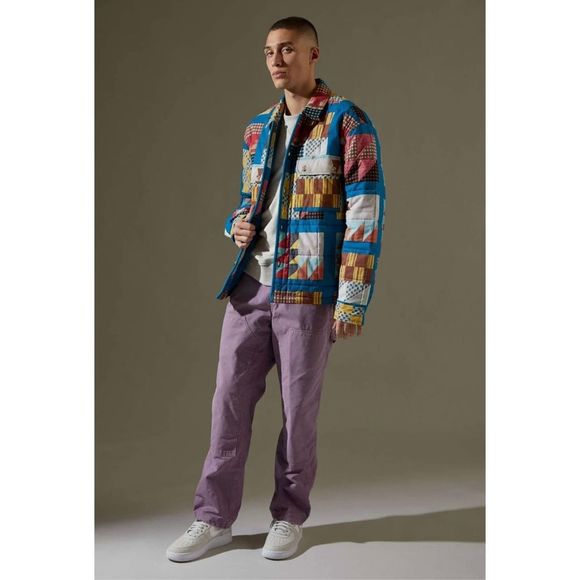 Urban Outfitters BDG Unisex Patchwork Quilt Shirt Jacket Size S NWOT - Picture 3 of 6